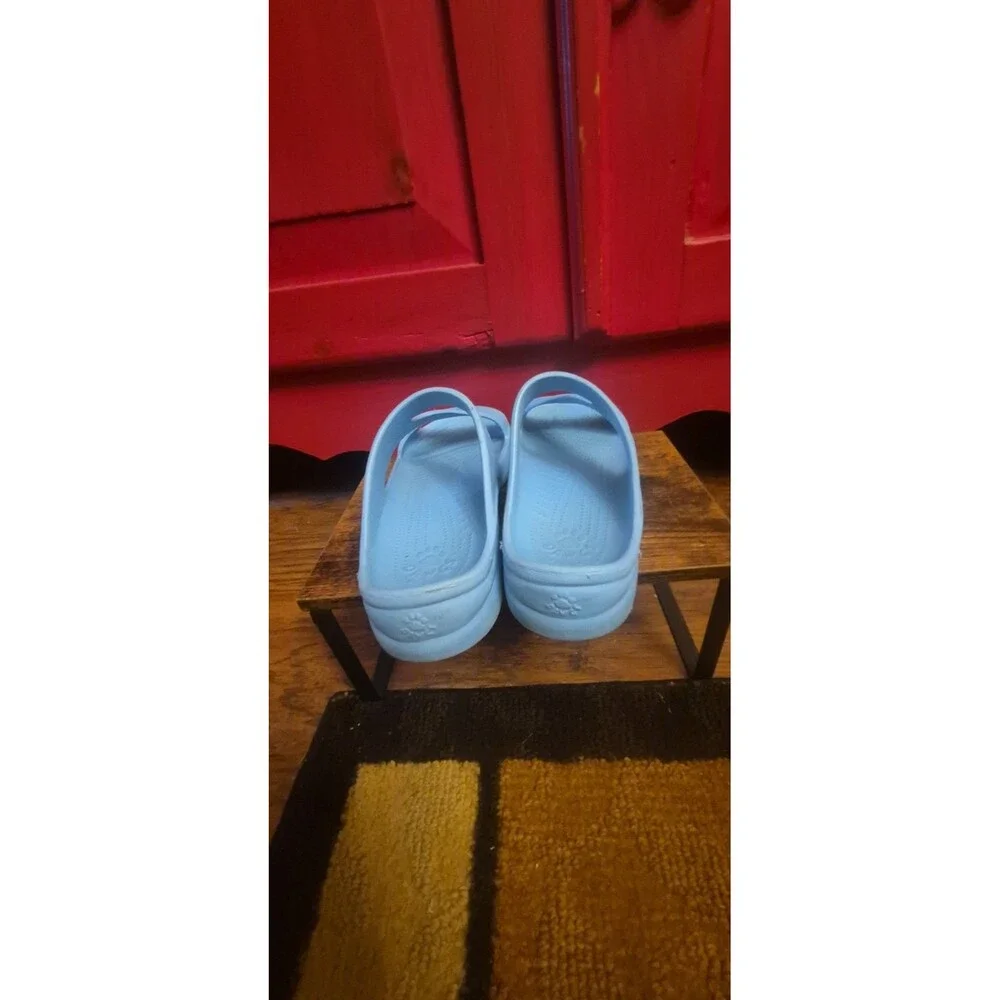 DAWGS Ladies 10 Z-Sandals Arch Support Sandals  Blue Comfort Slides EUC